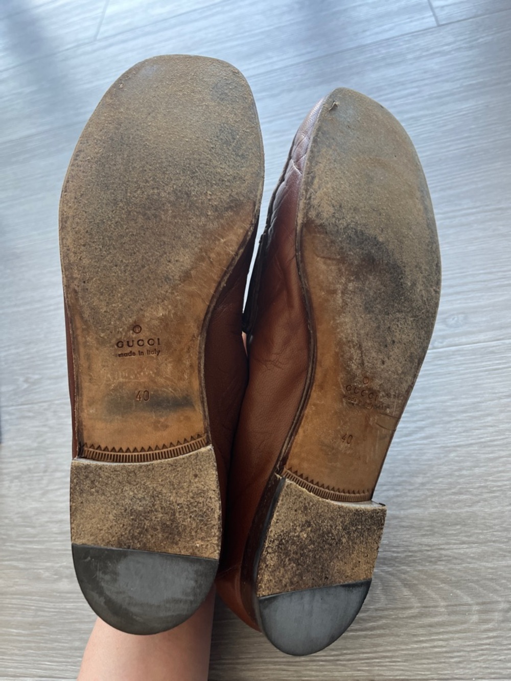 Gucci Brown Leather Horsebit Loafers - Picture 3 of 9